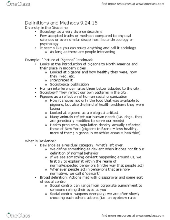 SOC101Y1 Lecture Notes - Lecture 2: Social Control, Elusive Quality, List Of Countries By Intentional Homicide Rate thumbnail