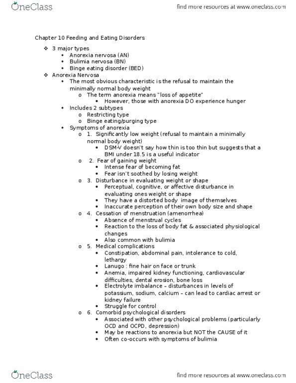 01:830:340 Lecture Notes - Lecture 10: Cognitive Behavioral Therapy, Antidepressant, Interpersonal Psychotherapy thumbnail