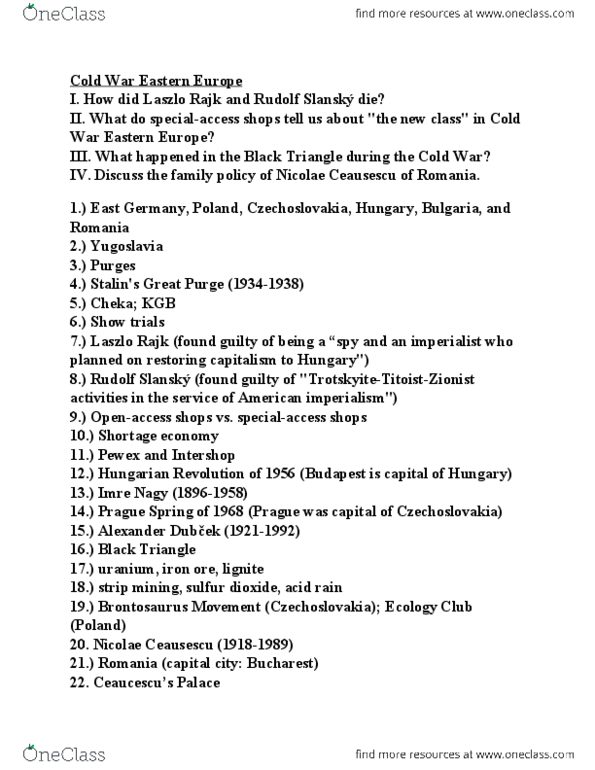 HIST 1020 Lecture Notes - Lecture 16: Lignite, Pewex, Leninism thumbnail