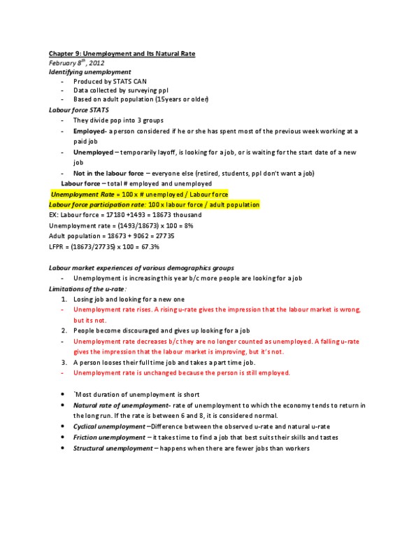 ECN 204 Chapter Notes - Chapter 9: Uric Acid thumbnail