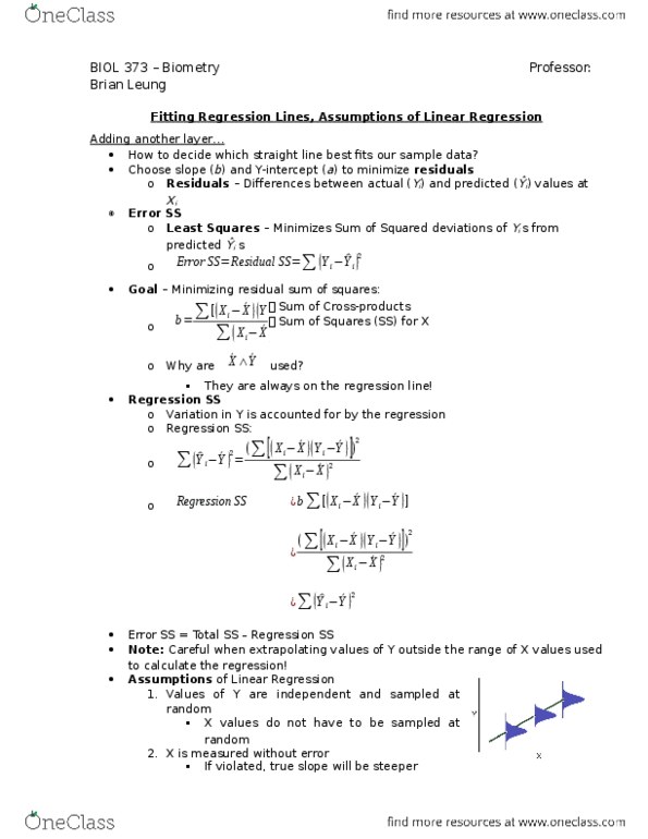 BIOL 373 Lecture Notes - Lecture 18: Biostatistics, Squared Deviations From The Mean thumbnail