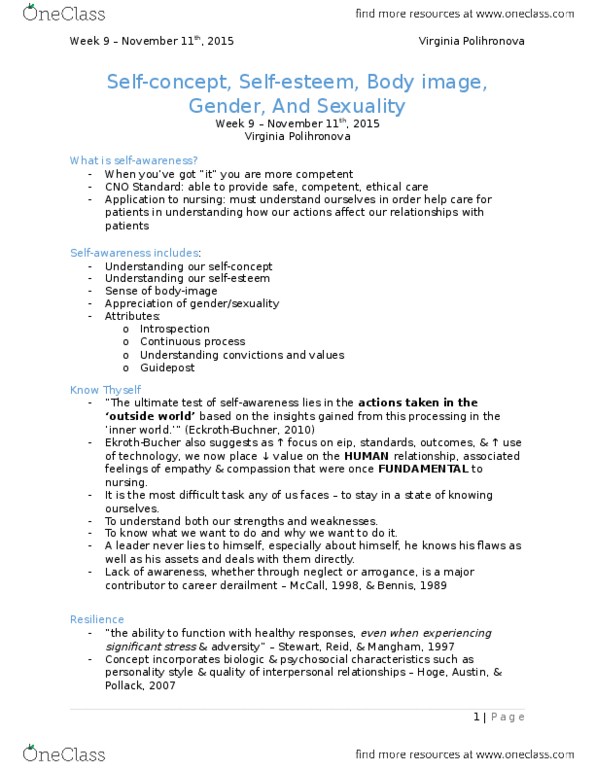 Nursing 1070A/B Lecture Notes - Lecture 9: Amay, Sexual Orientation, Online Dating Service thumbnail