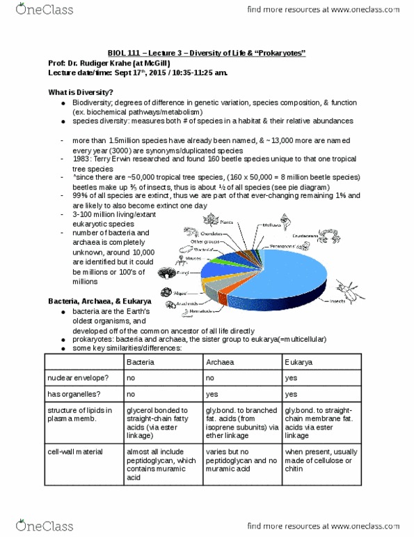 BIOL 111 Lecture Notes - Lecture 3: Nuclear Membrane, Isoprene, Peptidoglycan thumbnail