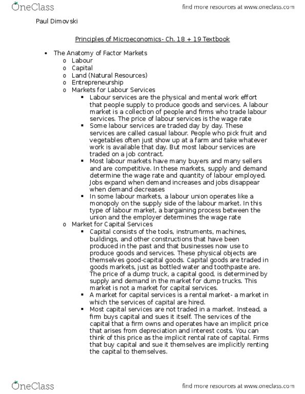 Economics 1021A/B Chapter 18-19: Micro- Ch. 18+19 Textbook thumbnail