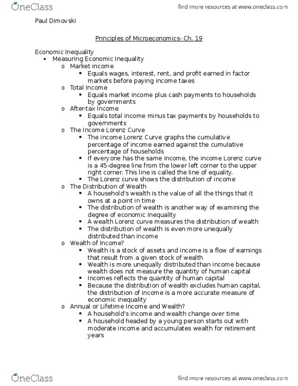 Economics 1021A/B Lecture 19: Micro- Ch. 19 thumbnail