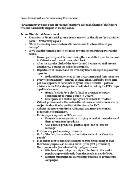 POLI 221 Chapter : Prime Ministerial Vs the Rest thumbnail