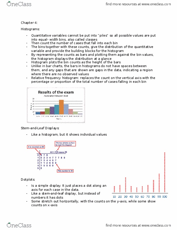 STAB22H3 Chapter Notes - Chapter 4: Bar Chart, Interquartile Range, Standard Deviation thumbnail