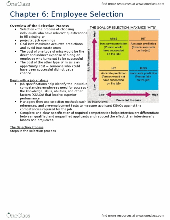 MGHB12H3 Lecture Notes - Lecture 6: Job Performance, Opportunity Cost, Employment Testing thumbnail