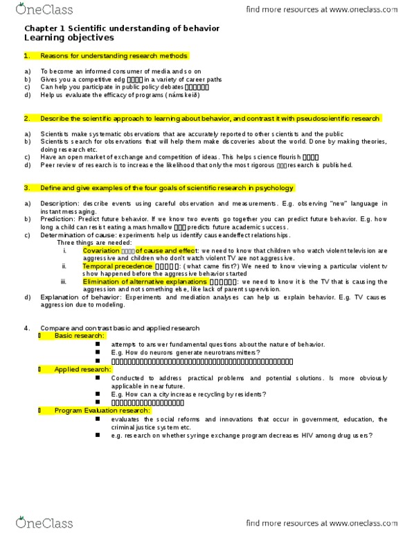 PSYC 217 Chapter Notes - Chapter 1: Instant Messaging, Scientific Method, Falsifiability thumbnail