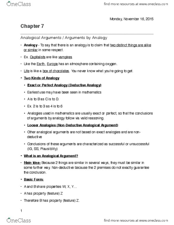 PHI 1101 Lecture Notes - Lecture 10: Electrical Contacts, Table Tennis, Formal And Material Principles Of Theology thumbnail