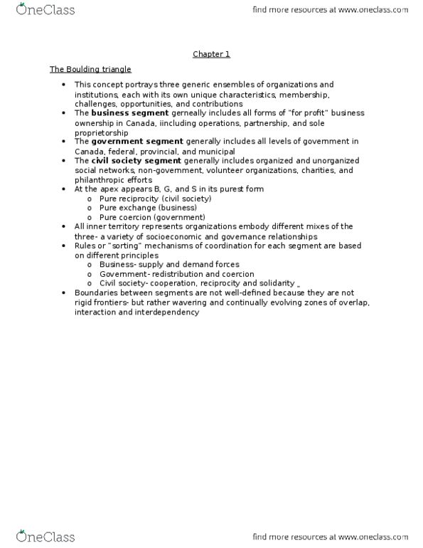 ADM 1301 Lecture Notes - Lecture 1: Civil Society, Sole Proprietorship thumbnail