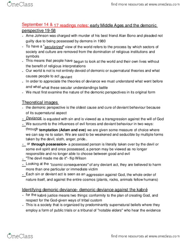 CRM 1301 Lecture Notes - Lecture 1: Social Control, Jousting, Spectral Evidence thumbnail