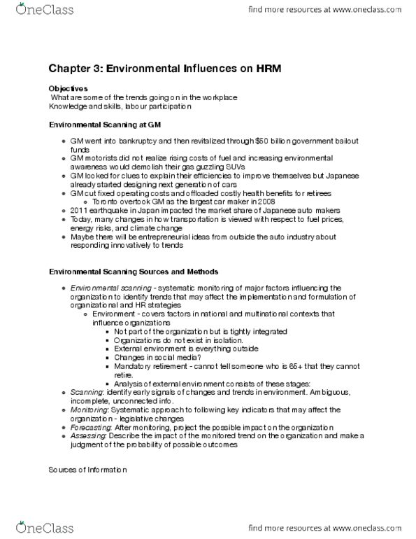 HRM301 Chapter Notes - Chapter 3: Canadian Dollar, Organizational Culture, Job Satisfaction thumbnail