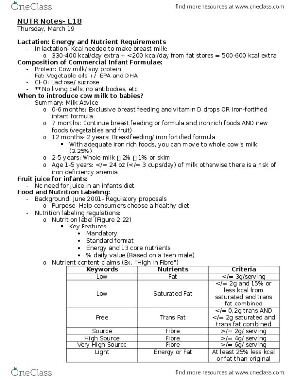 NUTR 120 Lecture Notes - Lecture 18: Biotin, Riboflavin, Pyridoxine thumbnail