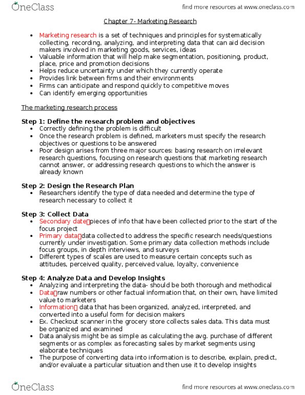 Management and Organizational Studies 2320A/B Chapter Notes - Chapter 7: Netflix, Mystery Shopping, Data Mining thumbnail