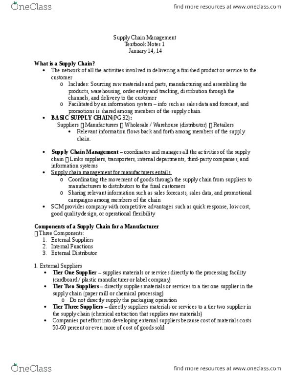 Management and Organizational Studies 3330A/B Lecture Notes - Lecture 3: Transact, Consumer Reports, Purchase Order thumbnail
