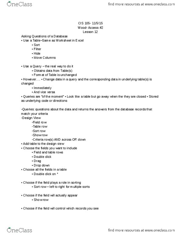 CIS 105 Lecture 20: Wood- Lesson 12 thumbnail