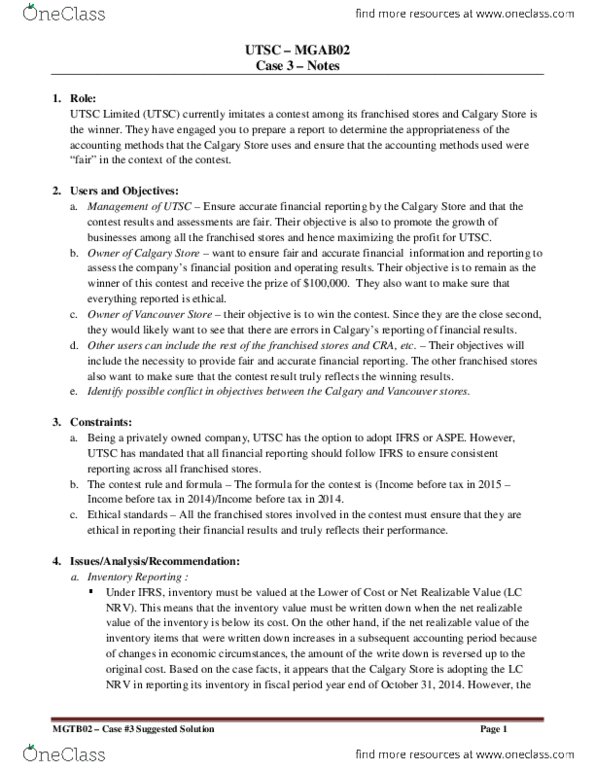 MGAB02H3 Study Guide Winter 2015, Final Weighted Arithmetic Mean