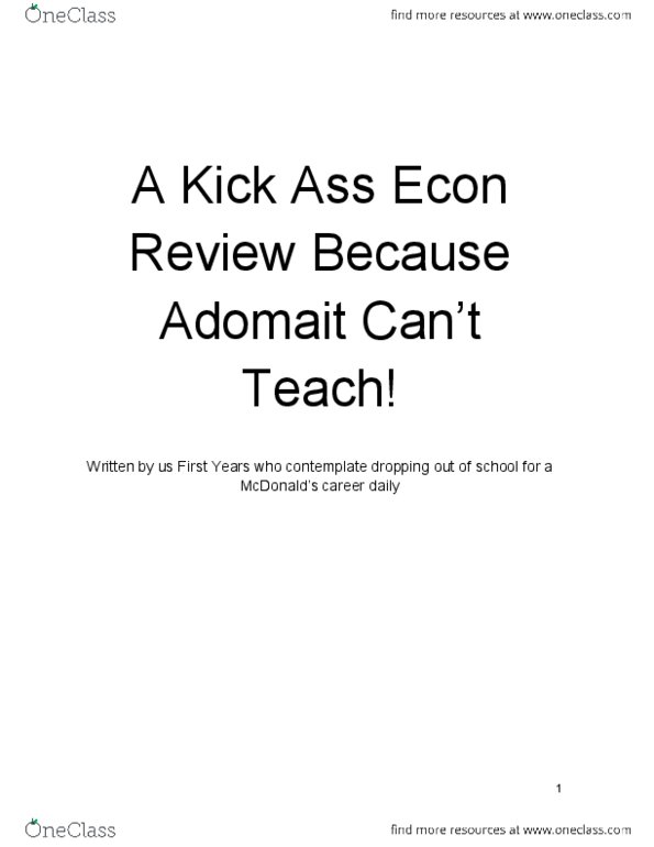 ECON 1050 Lecture 1: A Kick Ass Econ Review Because Adomait Can_t Teach thumbnail