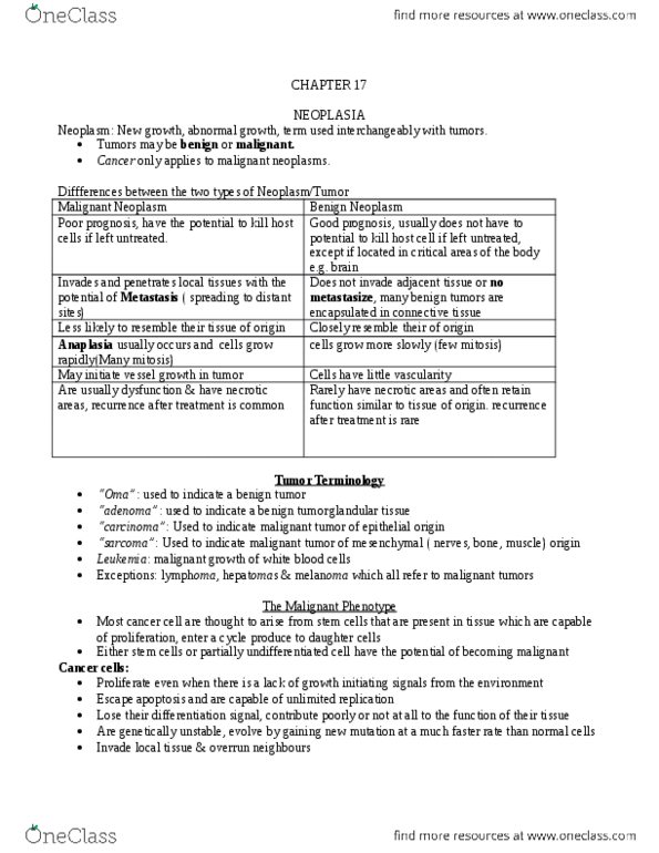 Nursing HDP401 Lecture Notes - Lecture 1: P53, Mitogen, Cervical Cancer thumbnail