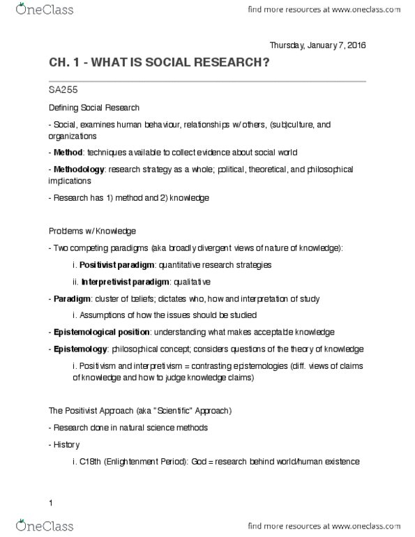 SA 255 Chapter Notes - Chapter 1: Institute For Operations Research And The Management Sciences, Content Analysis, Karl Popper thumbnail