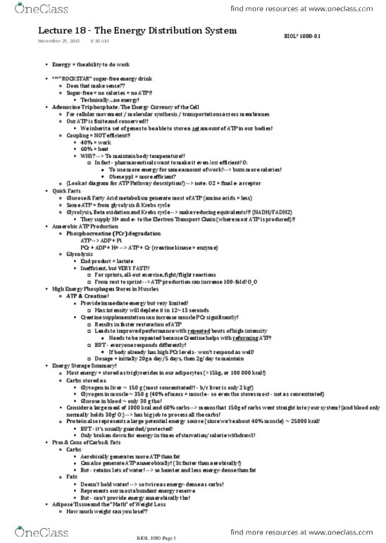BIOL 1080 Lecture 18: The Energy Distribution System thumbnail