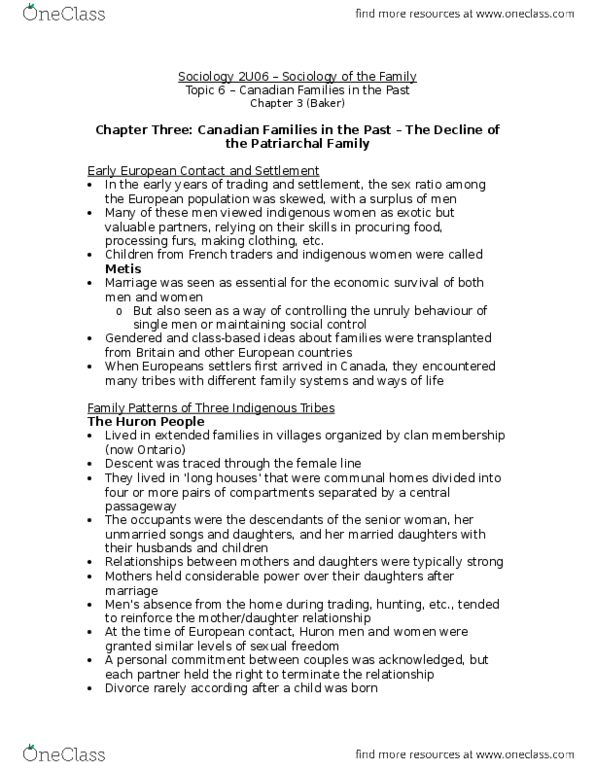 SOCIOL 2U06 Chapter Notes - Chapter 6: Compulsory Education, Mass Production, Premarital Sex thumbnail