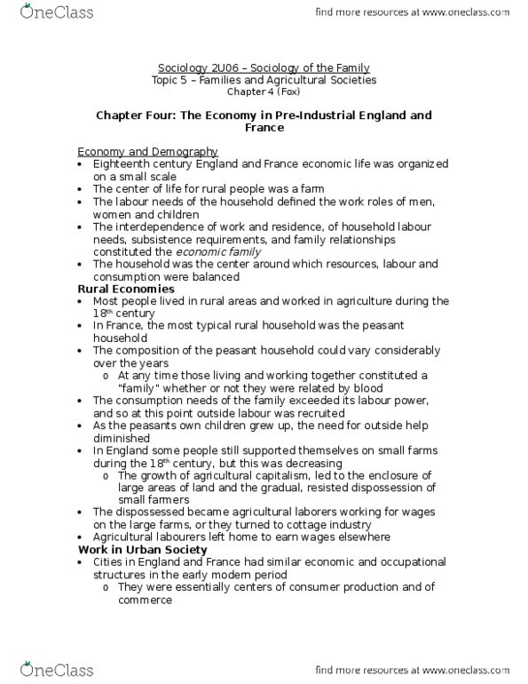 SOCIOL 2U06 Chapter 5: Topic 5 – Families and Agricultural Societies thumbnail