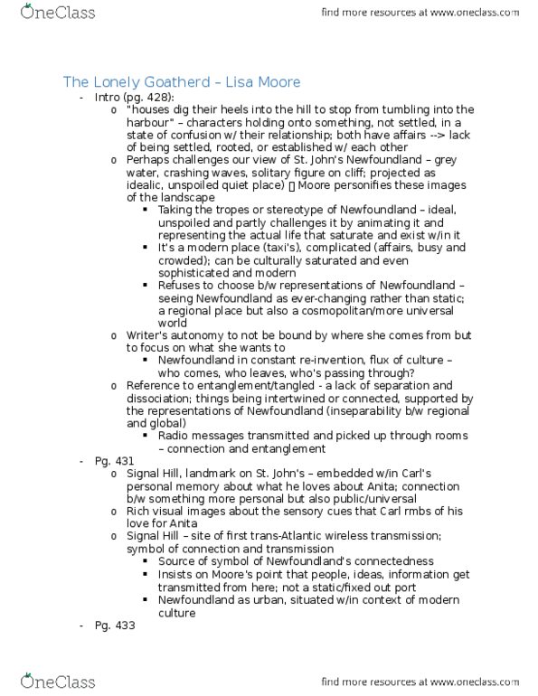 ENG215H1 Lecture Notes - Lecture 19: Cold Fish, Non-Local Variable, The Lonely Goatherd thumbnail