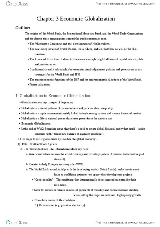 INTST101 Chapter Notes - Chapter 3: Multinational Corporation, Emerging Markets, George Soros thumbnail