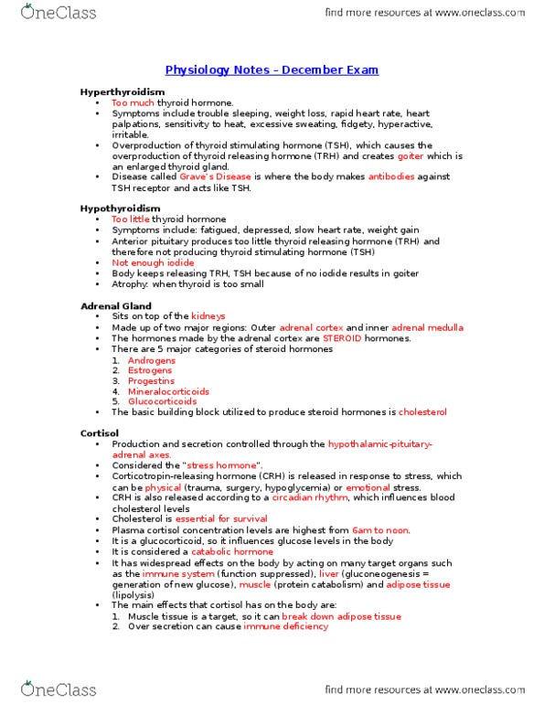 Physiology 1021 Lecture Notes - Lecture 10: Thalamus, T Wave, Frontal Lobe thumbnail