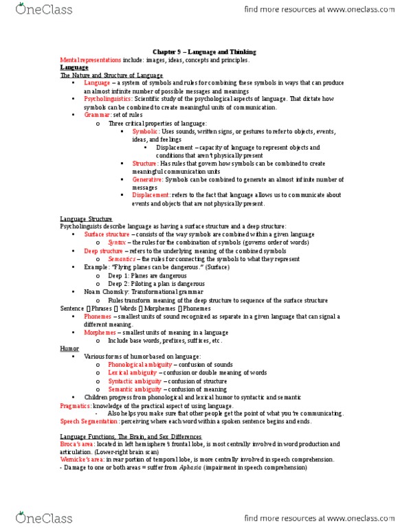 Psychology 1000 Lecture Notes - Lecture 10: Bulimia Nervosa, Cholecystokinin, Stereotype Threat thumbnail