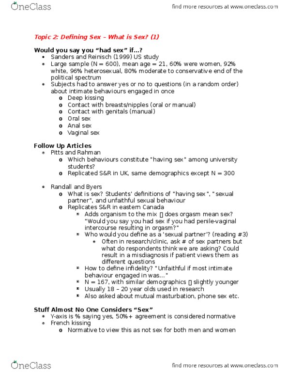 PSYCH 3AC3 Lecture Notes - Lecture 2: Non-Penetrative Sex, Sexual Penetration, Phone Sex thumbnail