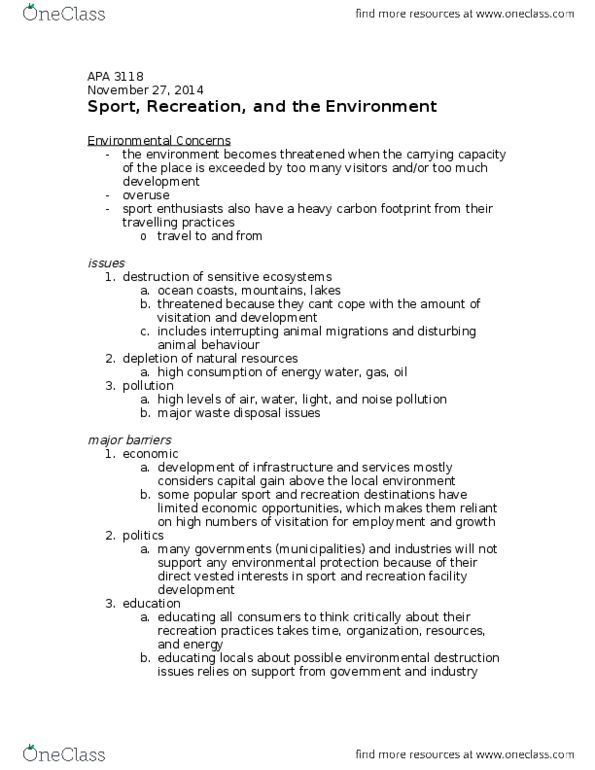 APA 3118 Lecture Notes - Lecture 17: Environmental Policy, Ecological Modernization, Carbon Footprint thumbnail