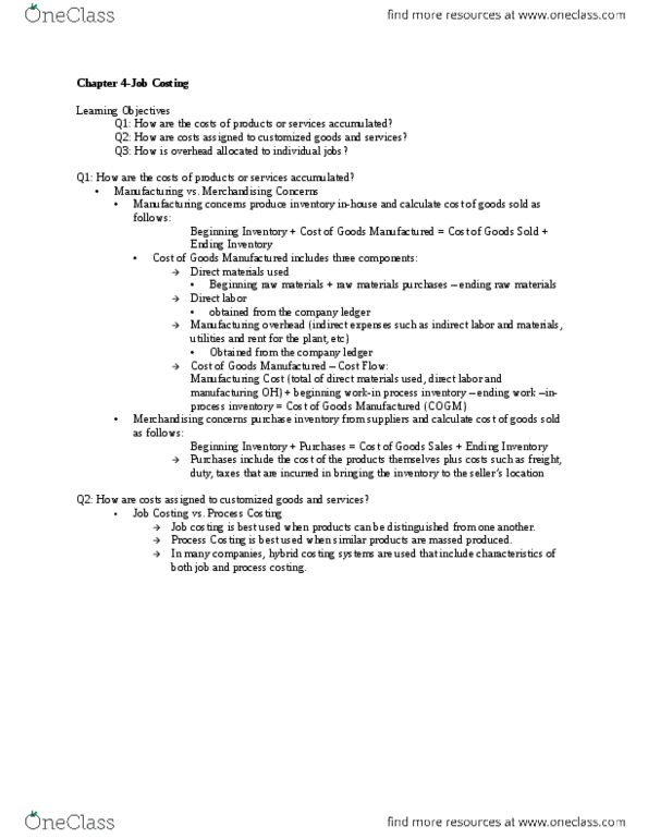 ADM 3346 Lecture Notes - Lecture 3: Cost Driver thumbnail