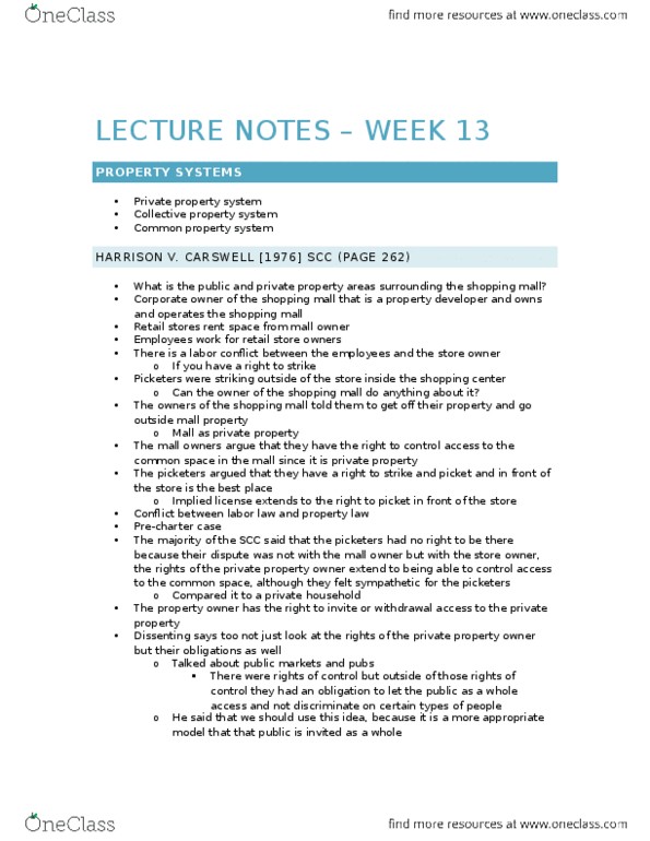 LAWS 2201 Lecture Notes - Lecture 13: Implied License, Abortion Clinic, Attorney General Of Ontario thumbnail