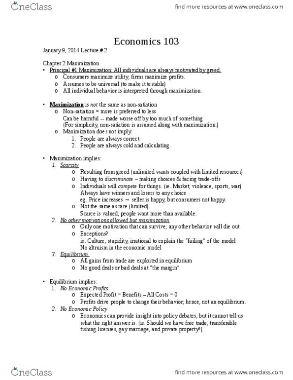 ECON 103 Lecture Notes - Lecture 2: Chlordiazepoxide thumbnail