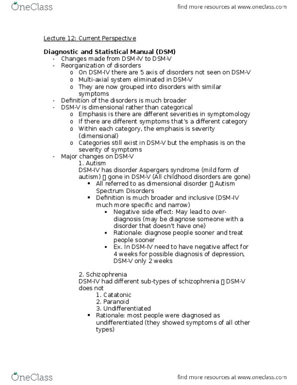 PSY240H5 Lecture Notes - Lecture 12: Posttraumatic Stress Disorder, Communication Disorder, Hypoactive Sexual Desire Disorder thumbnail