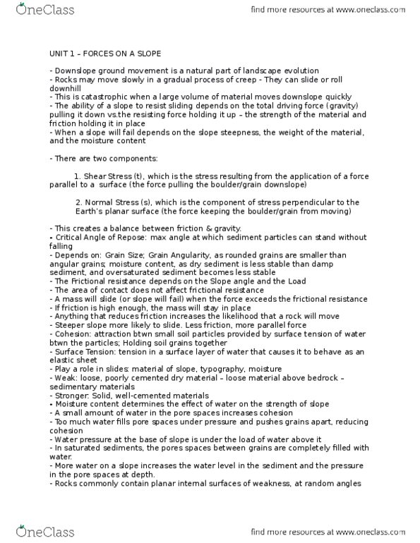 EARTHSC 2GG3 Lecture Notes - Lecture 3: Quick Clay, San Joaquin Valley, Fluidization thumbnail