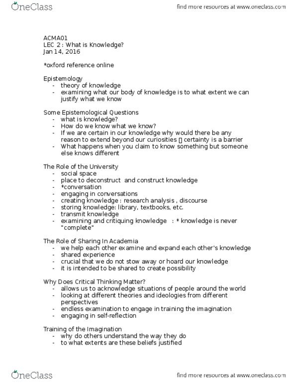 ACMA01H3 Lecture Notes - Lecture 2: Oxford University Press thumbnail