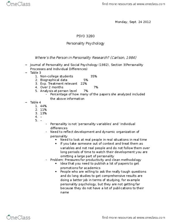 PSYO 3280 Lecture Notes - Lecture 7: Scientific Method, Jon Runyan, Nomothetic thumbnail
