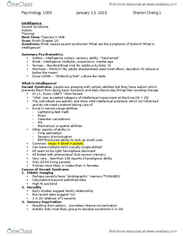 Psychology 1000 Lecture Notes - Lecture 20: Temporal Lobe, Brain Damage, White Matter thumbnail