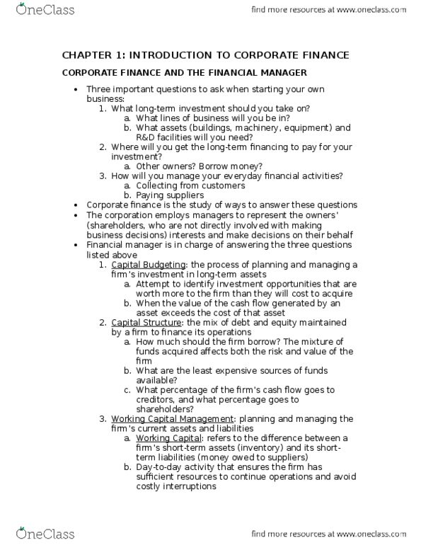 FIN 300 Chapter Notes - Chapter 1: Financial Engineering, Canadian Imperial Bank Of Commerce, Corporate Social Responsibility thumbnail