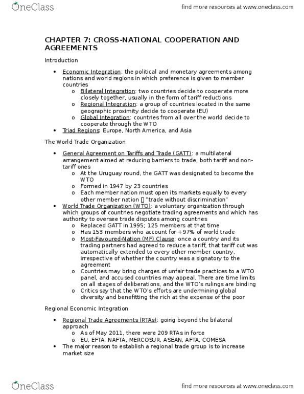 GMS 724 Chapter Notes - Chapter 7: Comparative Advantage, Free Trade, Intercolumniation thumbnail