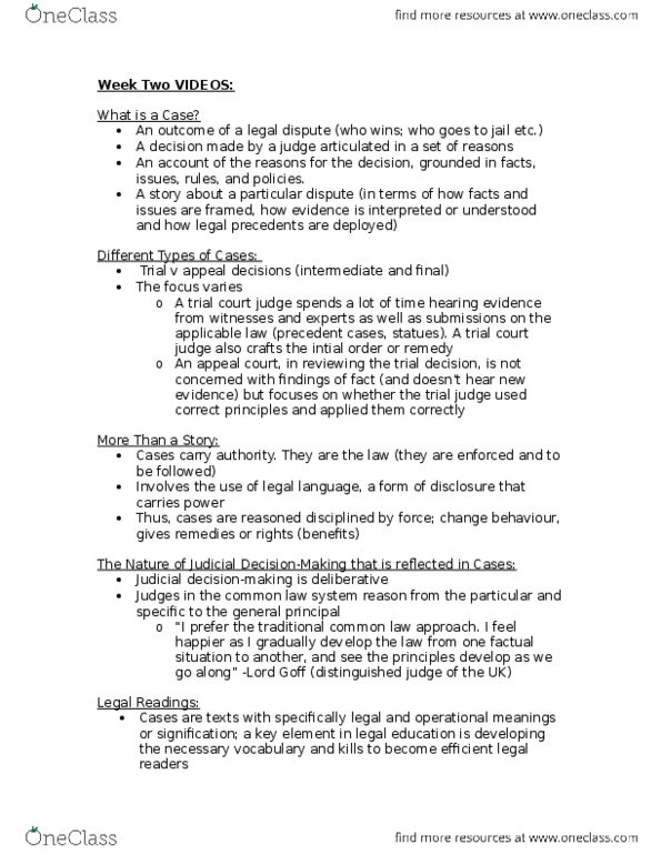 LAWS 2908 Lecture Notes - Lecture 2: Fiduciary, Case Report, Personal Injury thumbnail