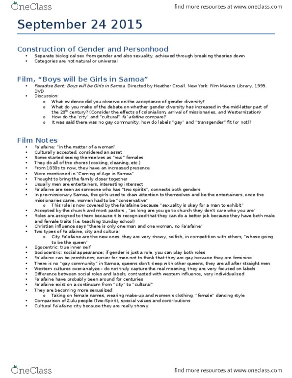 ANTHR110 Lecture Notes - Lecture 8: Stra, Zulu People thumbnail