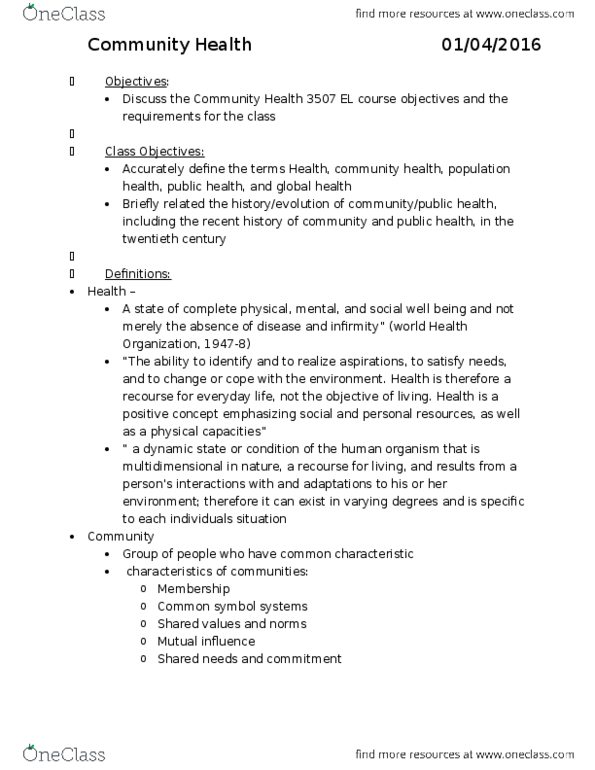 PHED-3507EL Lecture Notes - Lecture 1: Health Equity, Almaty, Ottawa Charter For Health Promotion thumbnail