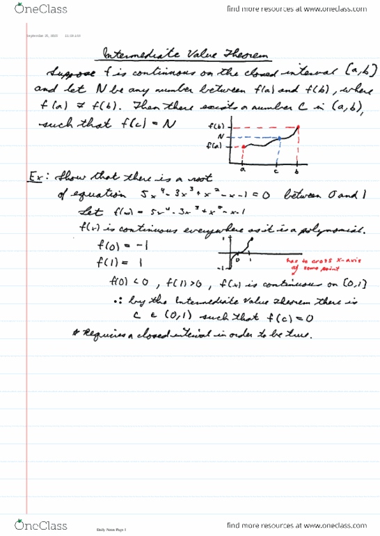 MATH100 Lecture 8: 8_Intermediate Value Theorem thumbnail