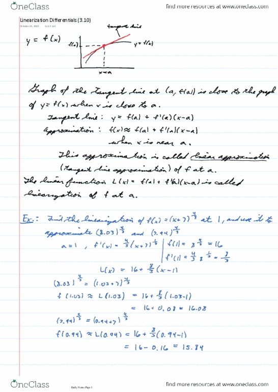 MATH100 Lecture 12: 12_Linearization Differentials (3.10) thumbnail