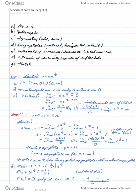 MATH100 Lecture 21: 21_Summary of Curve Sketching (4.5) thumbnail